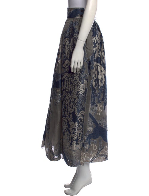 Giorgio Armani Floral Print Midi Length Skirt