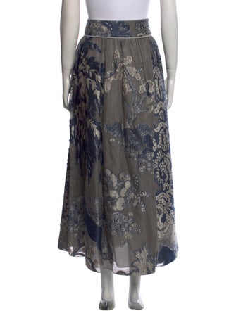Giorgio Armani Floral Print Midi Length Skirt