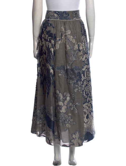Giorgio Armani Floral Print Midi Length Skirt