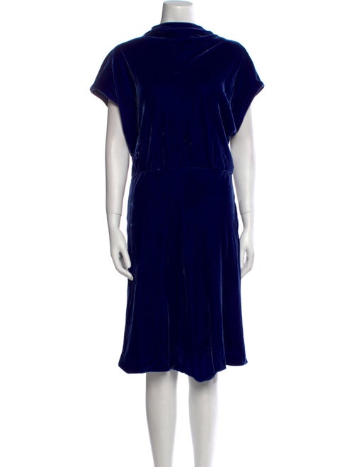 Giorgio Armani Mock Neck Knee-Length Dress