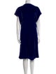 Giorgio Armani Mock Neck Knee-Length Dress
