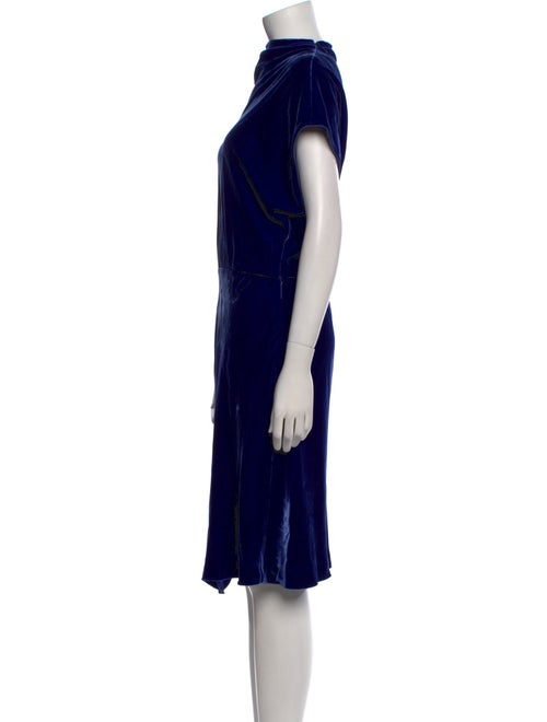 Giorgio Armani Mock Neck Knee-Length Dress
