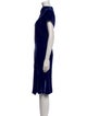 Giorgio Armani Mock Neck Knee-Length Dress