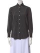 Giorgio Armani Silk Striped Button-Up Top
