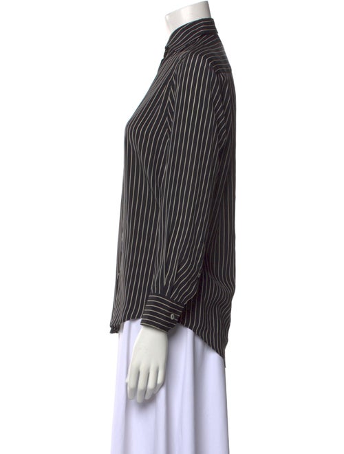 Giorgio Armani Silk Striped Button-Up Top