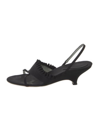 Giorgio Armani Ruffle Embellishment Slingback Sandals