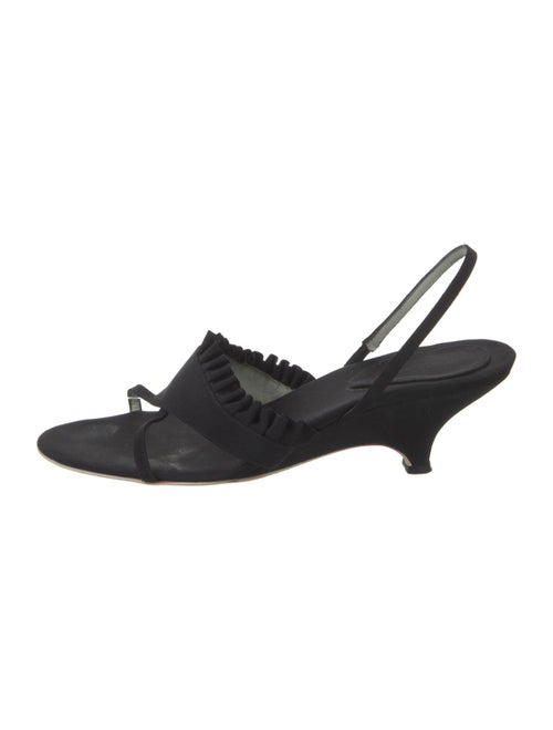 Giorgio Armani Ruffle Embellishment Slingback Sandals