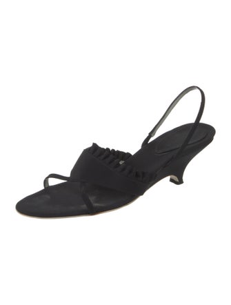 Giorgio Armani Ruffle Embellishment Slingback Sandals