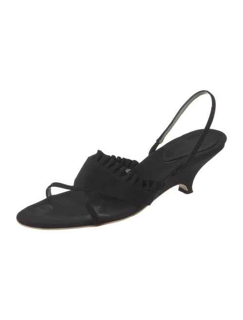 Giorgio Armani Ruffle Embellishment Slingback Sandals