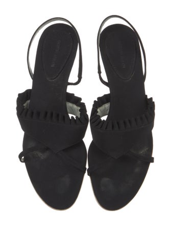 Giorgio Armani Ruffle Embellishment Slingback Sandals