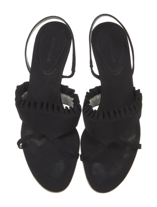 Giorgio Armani Ruffle Embellishment Slingback Sandals