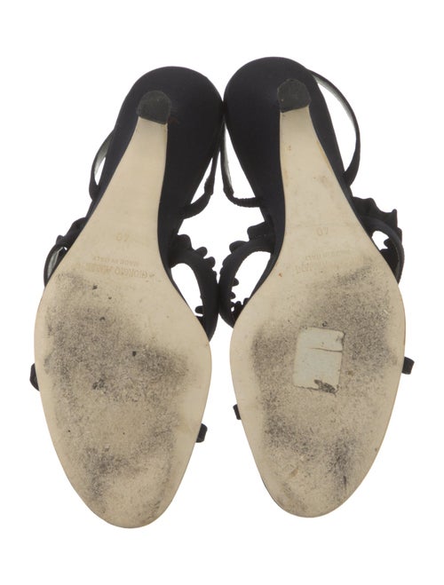 Giorgio Armani Ruffle Embellishment Slingback Sandals