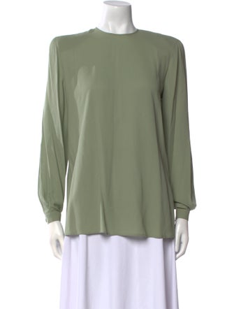 Giorgio Armani Silk Crew Neck Blouse