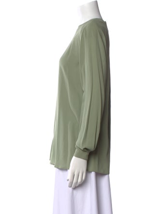 Giorgio Armani Silk Crew Neck Blouse