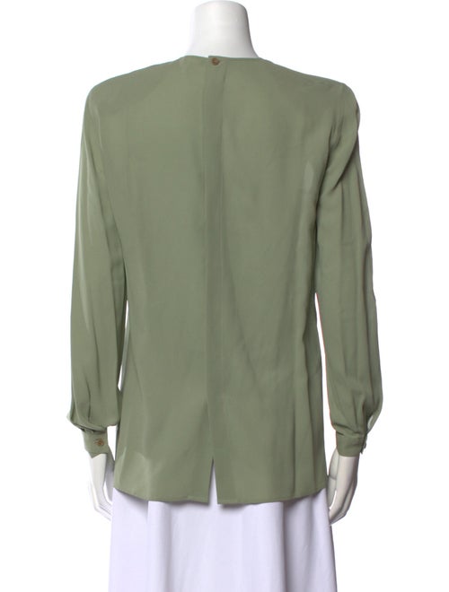 Giorgio Armani Silk Crew Neck Blouse