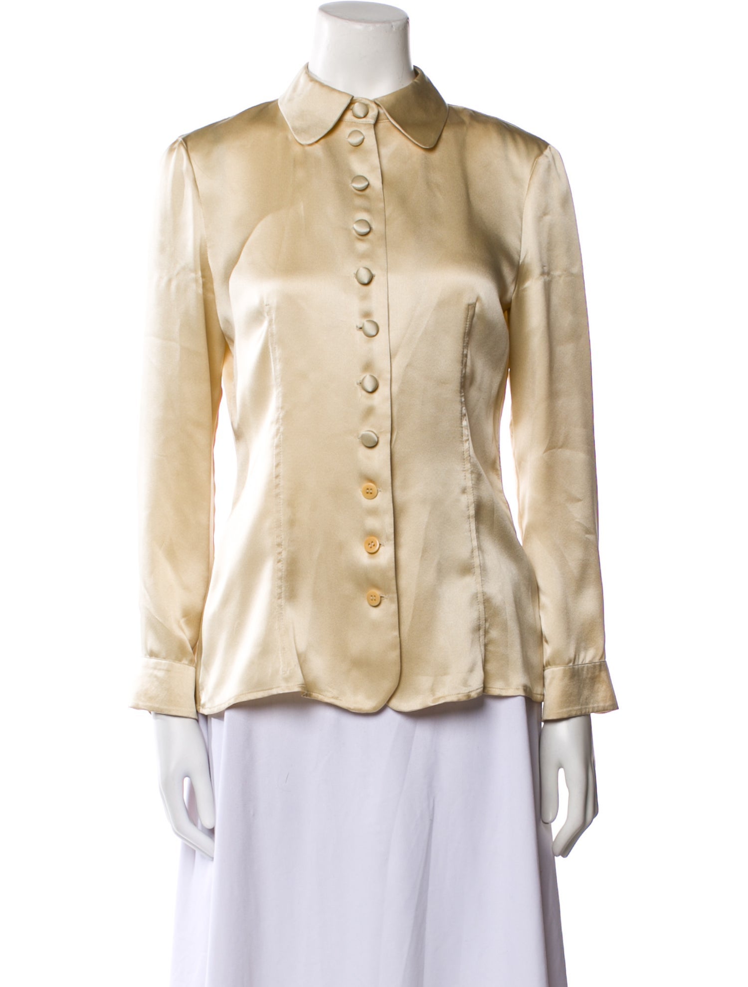 Giorgio Armani Long Sleeve Button-Up Top