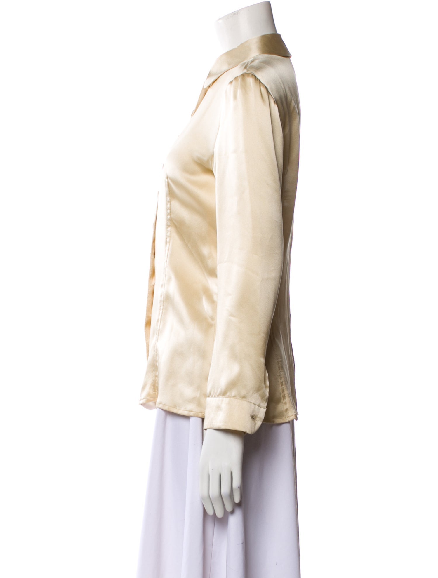 Giorgio Armani Long Sleeve Button-Up Top