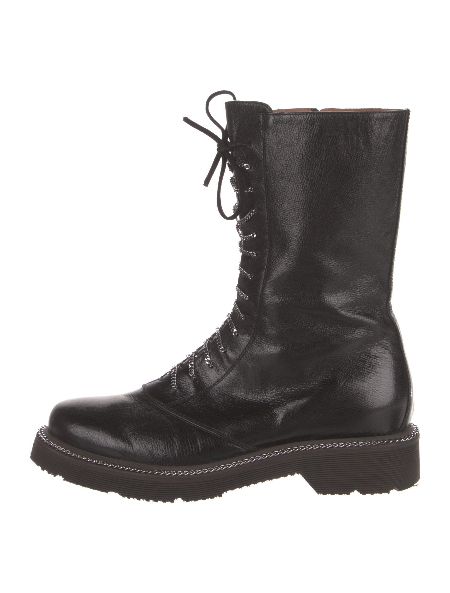 Giorgio Armani Leather Combat Boots