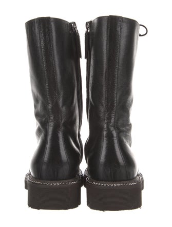 Giorgio Armani Leather Combat Boots