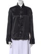 Giorgio Armani Silk Long Sleeve Button-Up Top