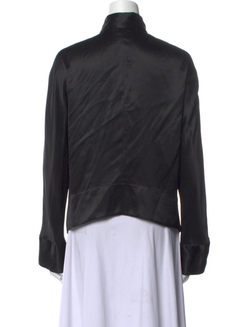 Giorgio Armani Silk Long Sleeve Button-Up Top