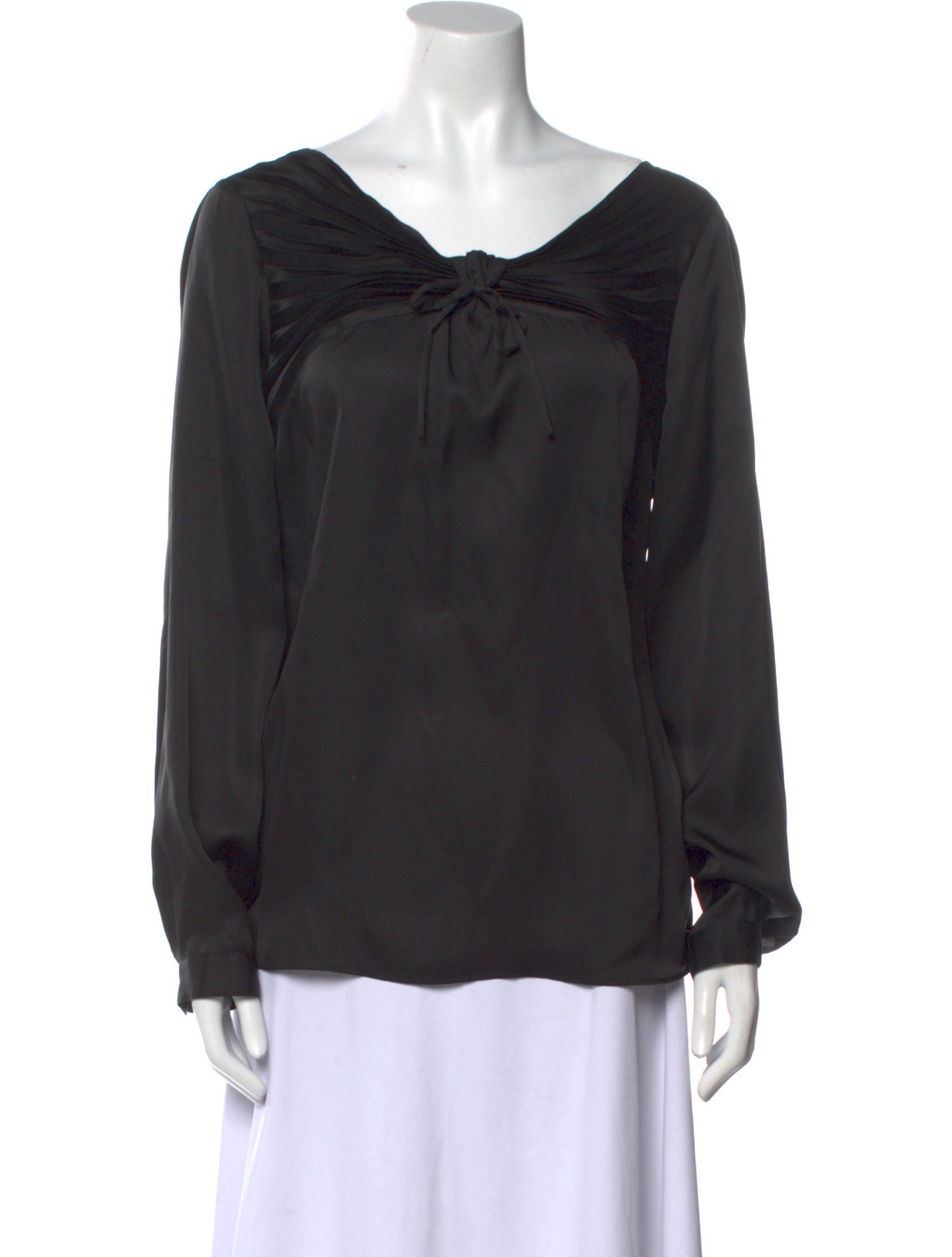 Giorgio Armani Silk Off-The-Shoulder Blouse