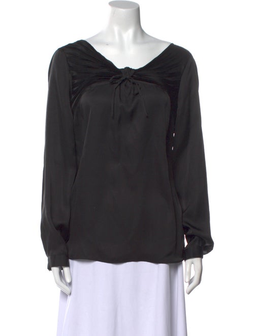 Giorgio Armani Silk Off-The-Shoulder Blouse