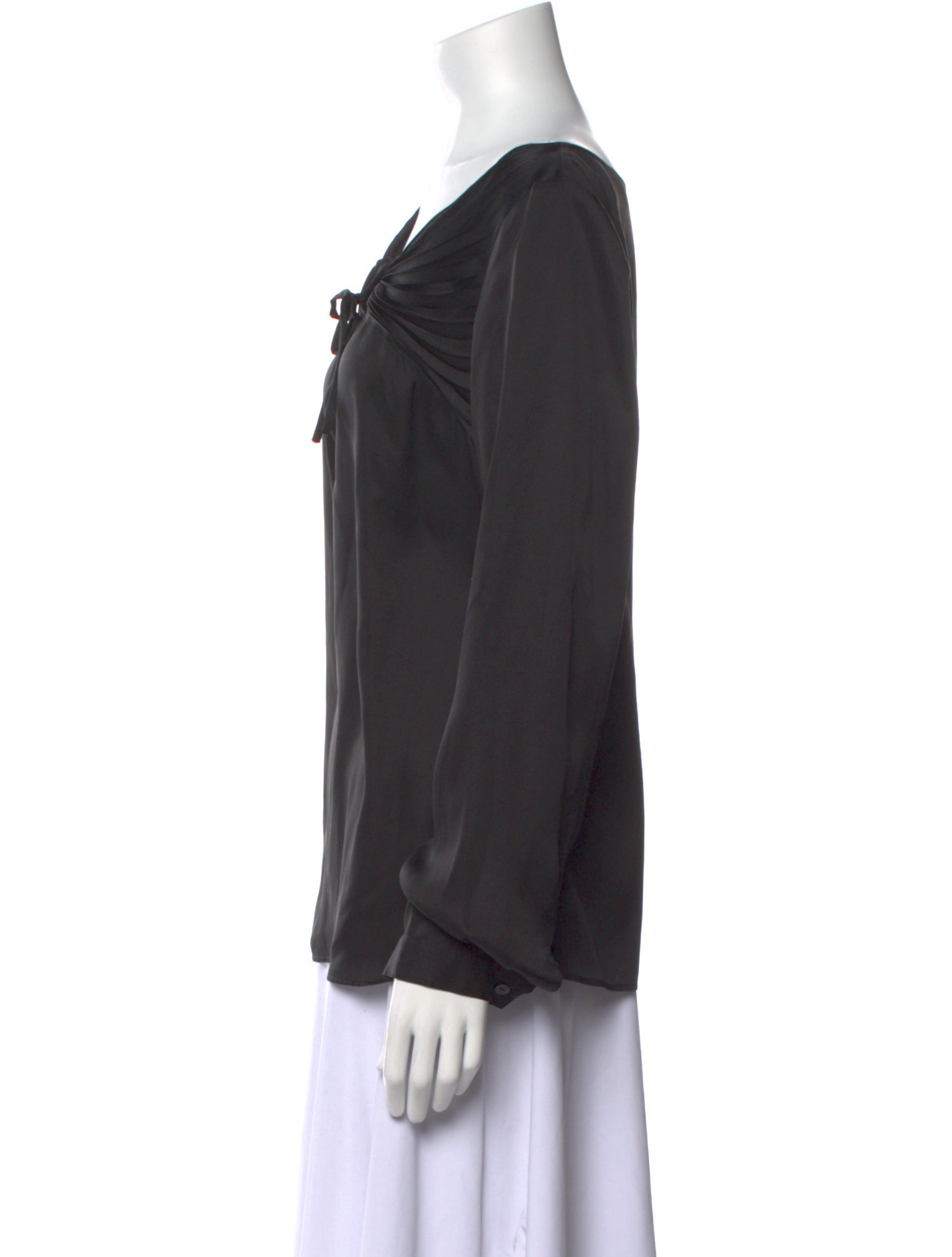 Giorgio Armani Silk Off-The-Shoulder Blouse