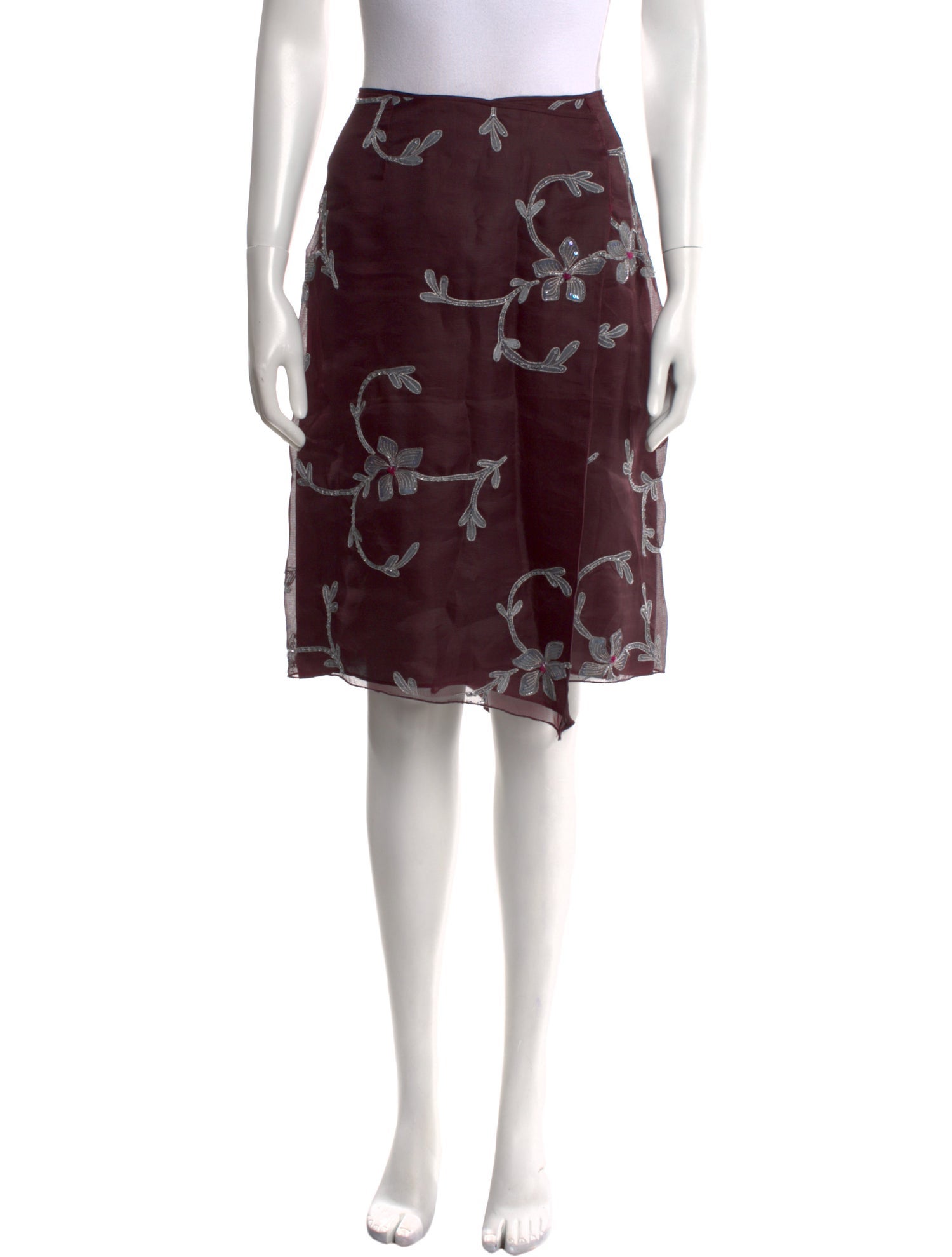 Giorgio Armani Silk Knee-Length Skirt