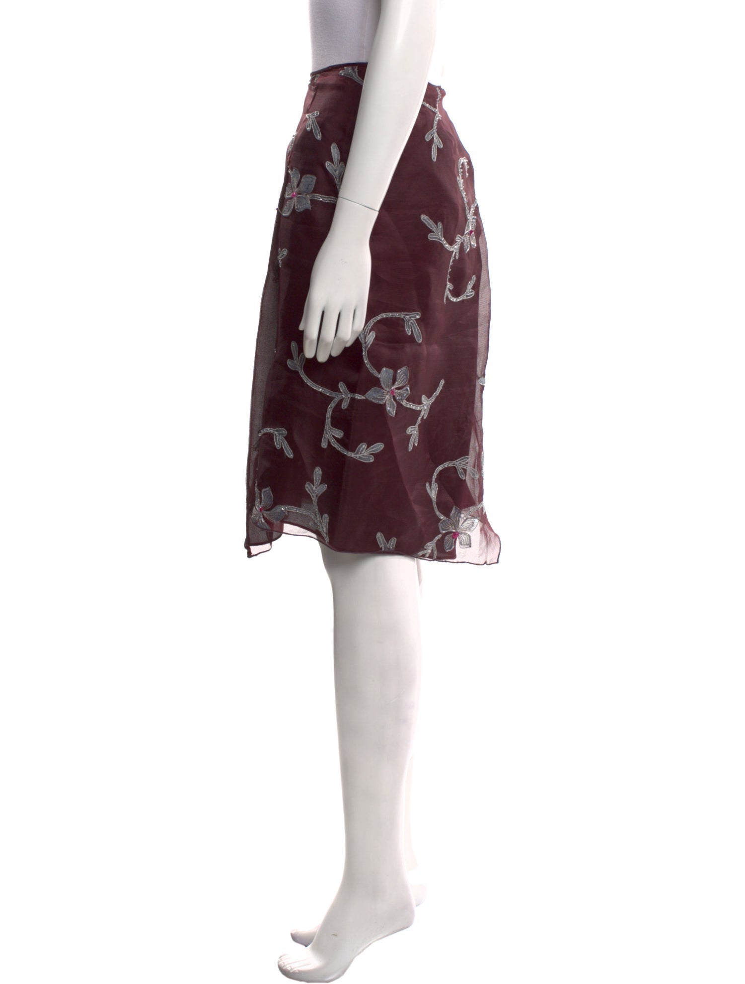 Giorgio Armani Silk Knee-Length Skirt