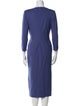 Giorgio Armani V-Neck Midi Length Dress