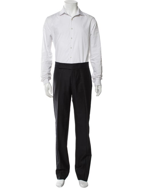 Giorgio Armani Virgin Wool Plaid Print Two-Piece Suit