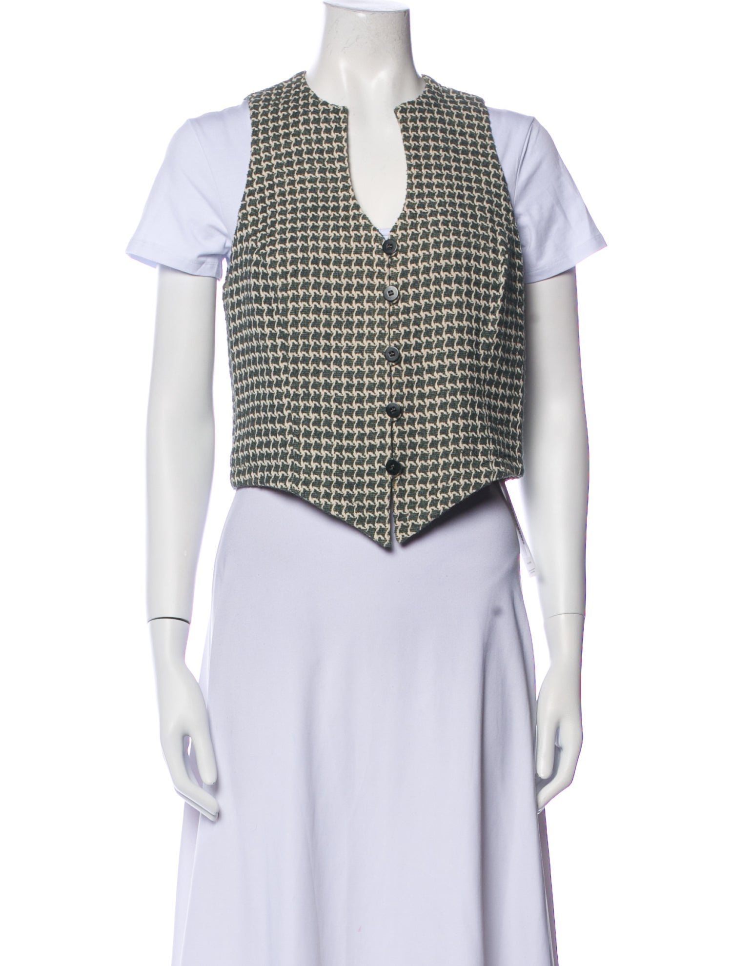 Giorgio Armani Vintage Houndstooth Print Vest