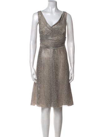 Giorgio Armani Silk Knee-Length Dress