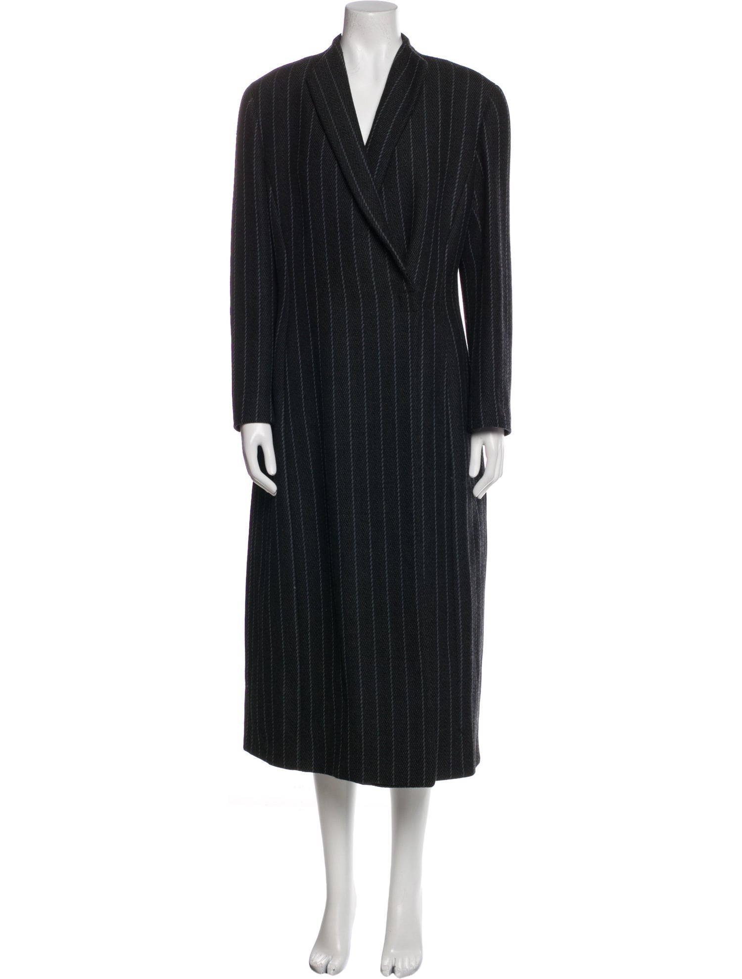 Giorgio Armani Wool Striped Coat