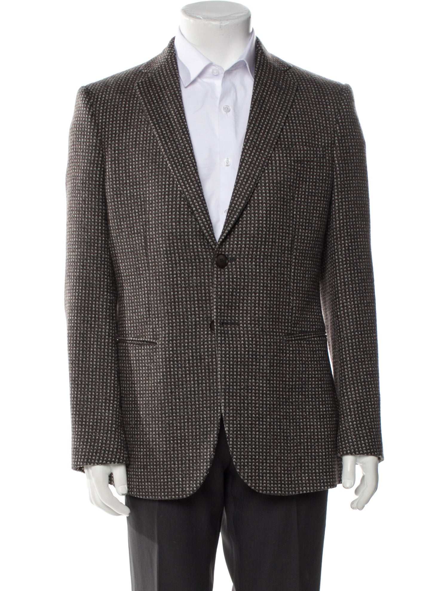 Giorgio Armani Plaid Print Blazer