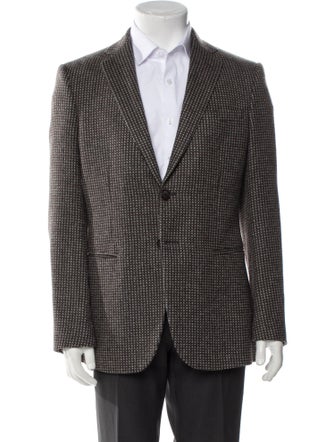 Giorgio Armani Plaid Print Blazer