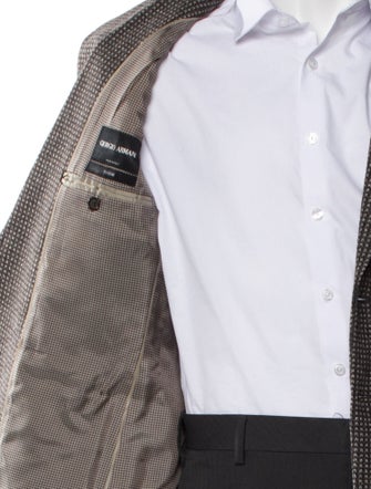 Giorgio Armani Plaid Print Blazer