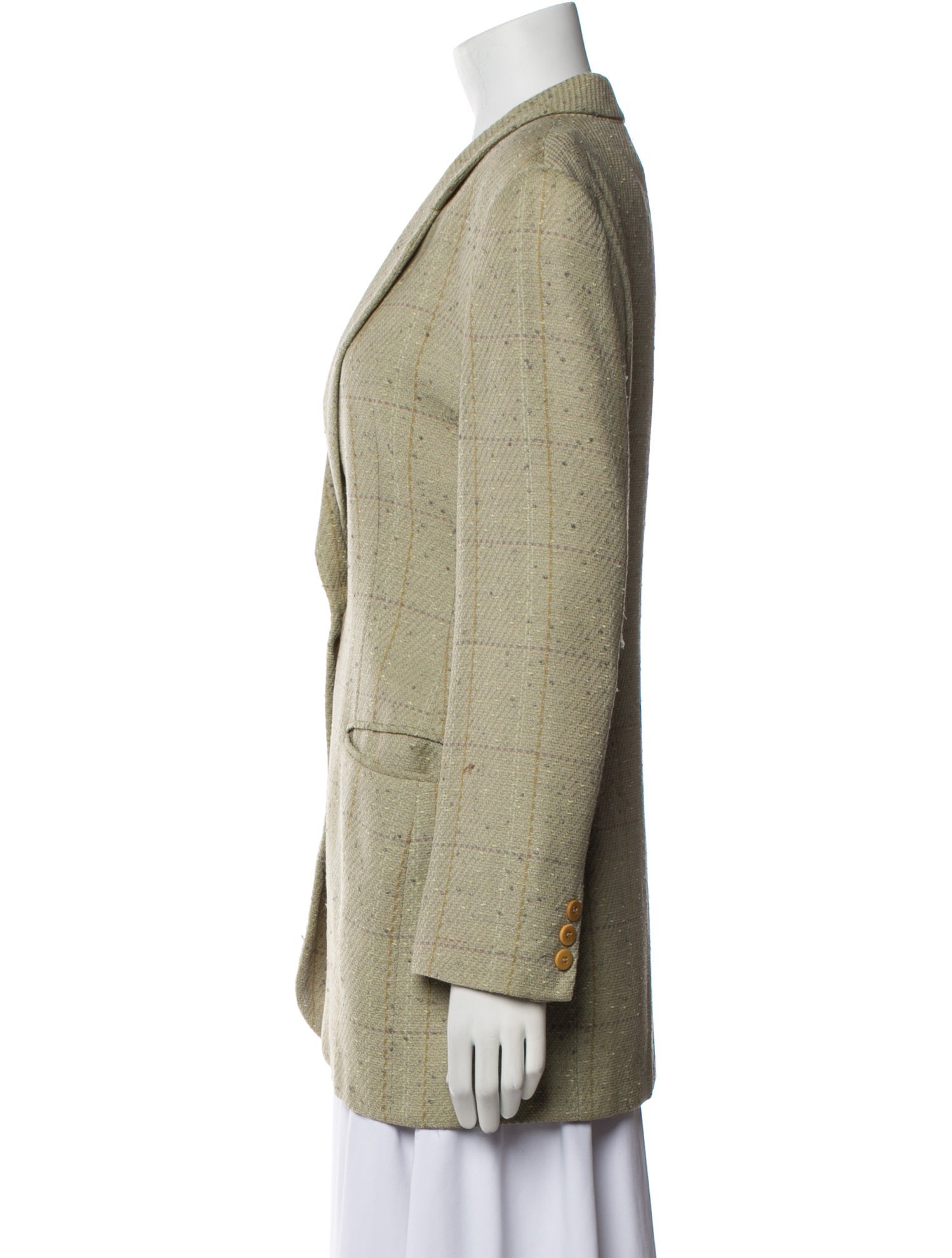 Giorgio Armani Tweed Pattern Blazer
