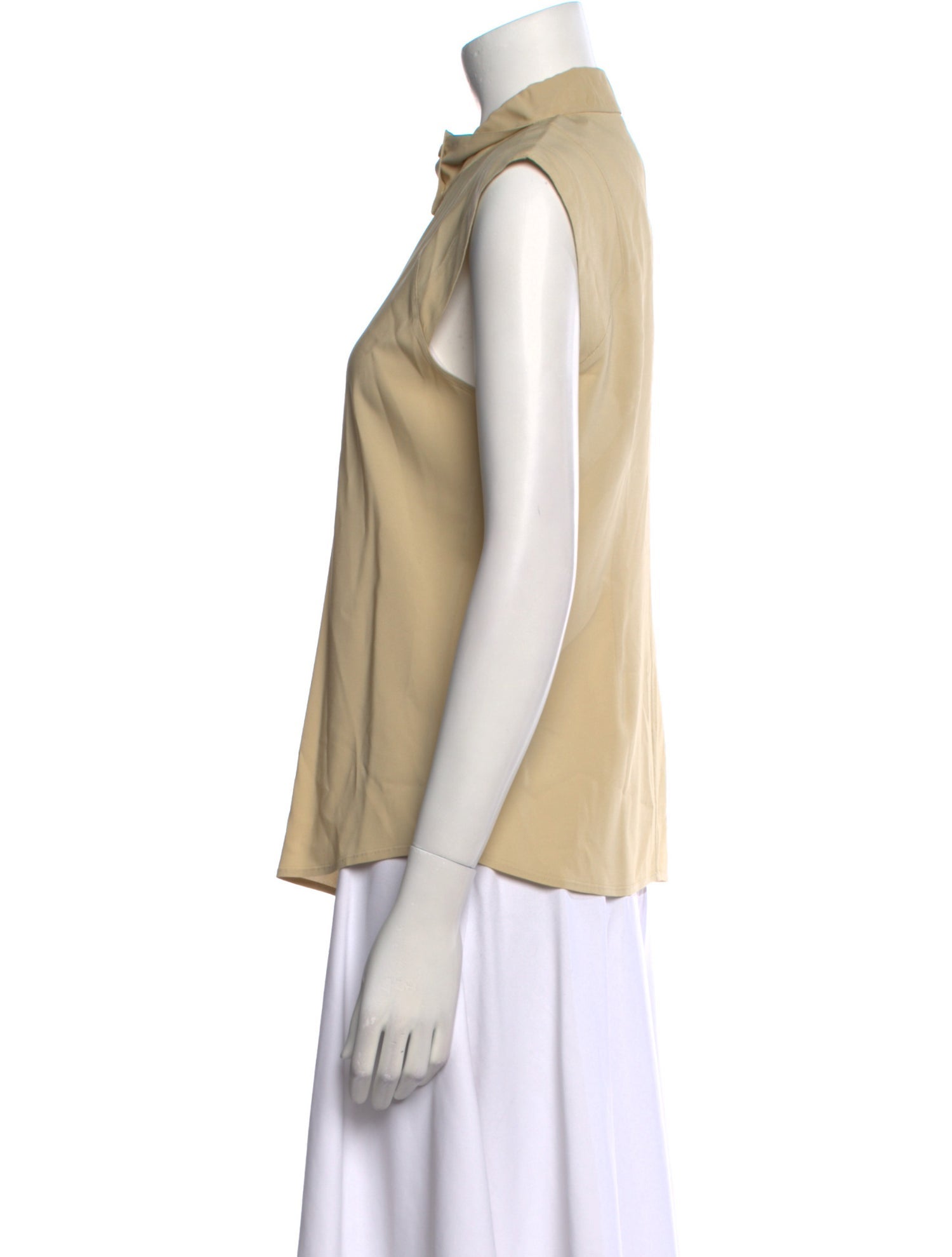 Giorgio Armani Silk Mock Neck Blouse