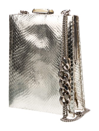 Giorgio Armani Embossed Leather Evening Bag