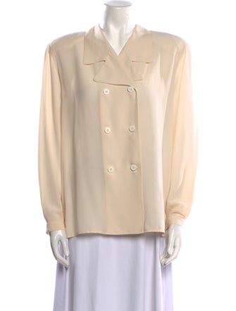 Giorgio Armani Silk Long Sleeve Blouse
