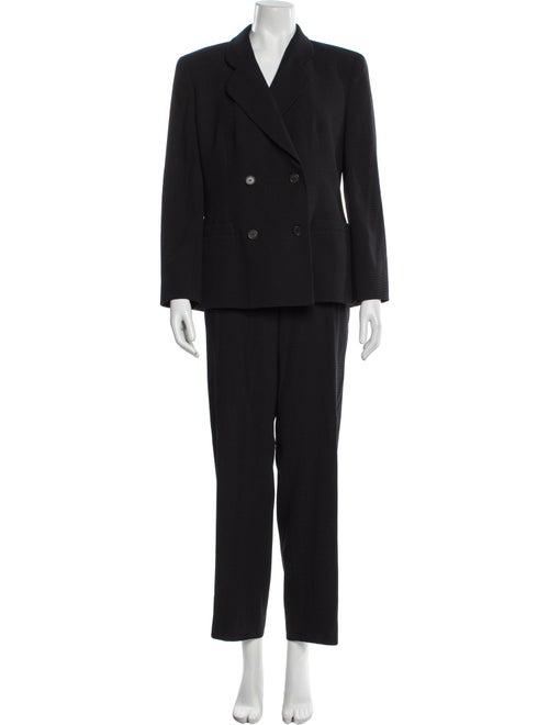 Giorgio Armani Wool Ruffle Embellishment Pantsuit