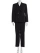 Giorgio Armani Wool Ruffle Embellishment Pantsuit