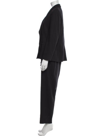 Giorgio Armani Wool Ruffle Embellishment Pantsuit