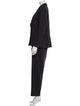 Giorgio Armani Wool Ruffle Embellishment Pantsuit