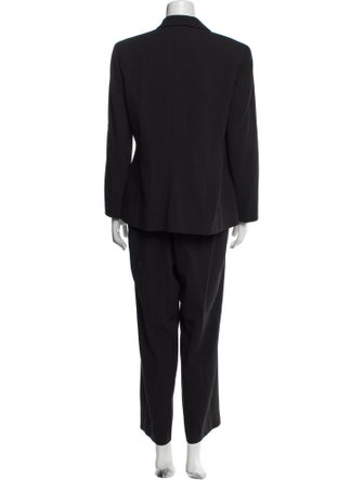 Giorgio Armani Wool Ruffle Embellishment Pantsuit