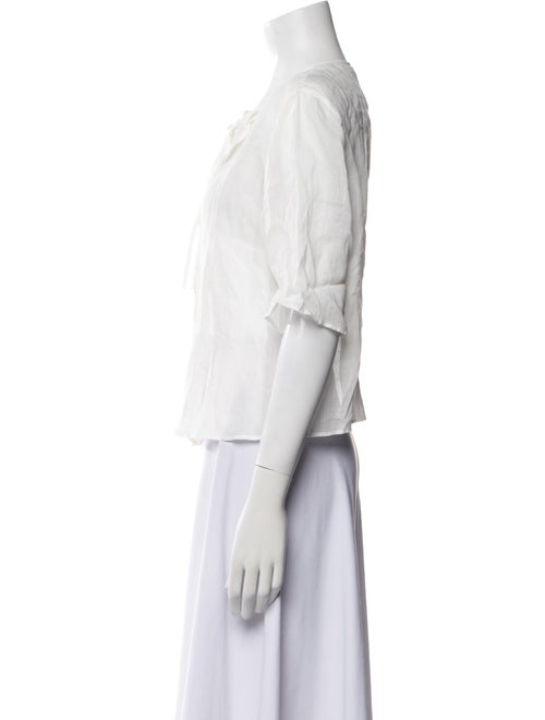 Giorgio Armani Three-Quarter Sleeve Button-Up Top