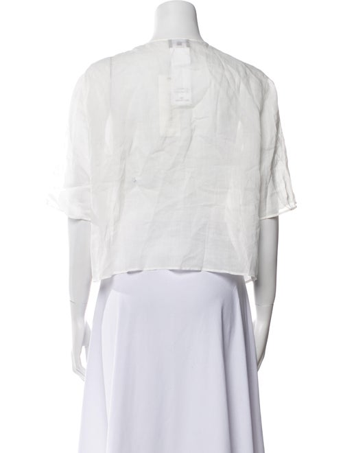 Giorgio Armani Three-Quarter Sleeve Button-Up Top