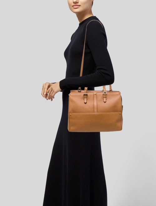 Giorgio Armani Leather Messenger Bag